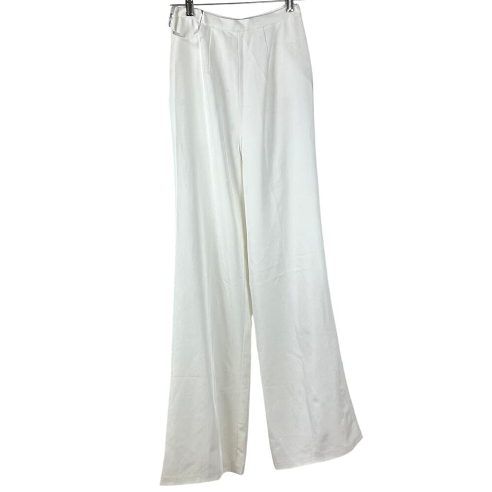 Andrea Iyamah White Wide Leg Pants Size 6 Style BR21P1 Excellent Condition